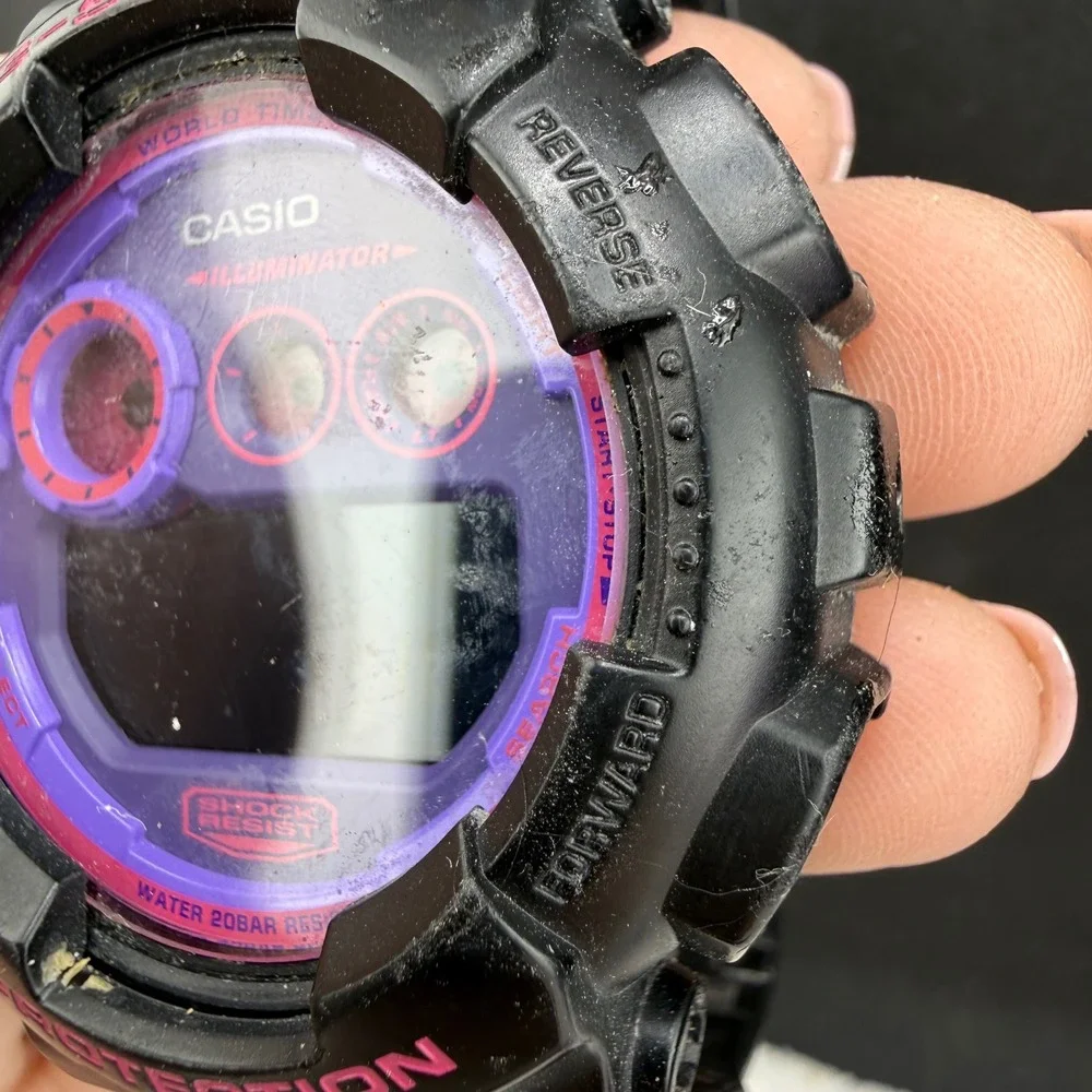 Casio G-Shock GD-120N Watch Black Purple Pink NOT WORKING